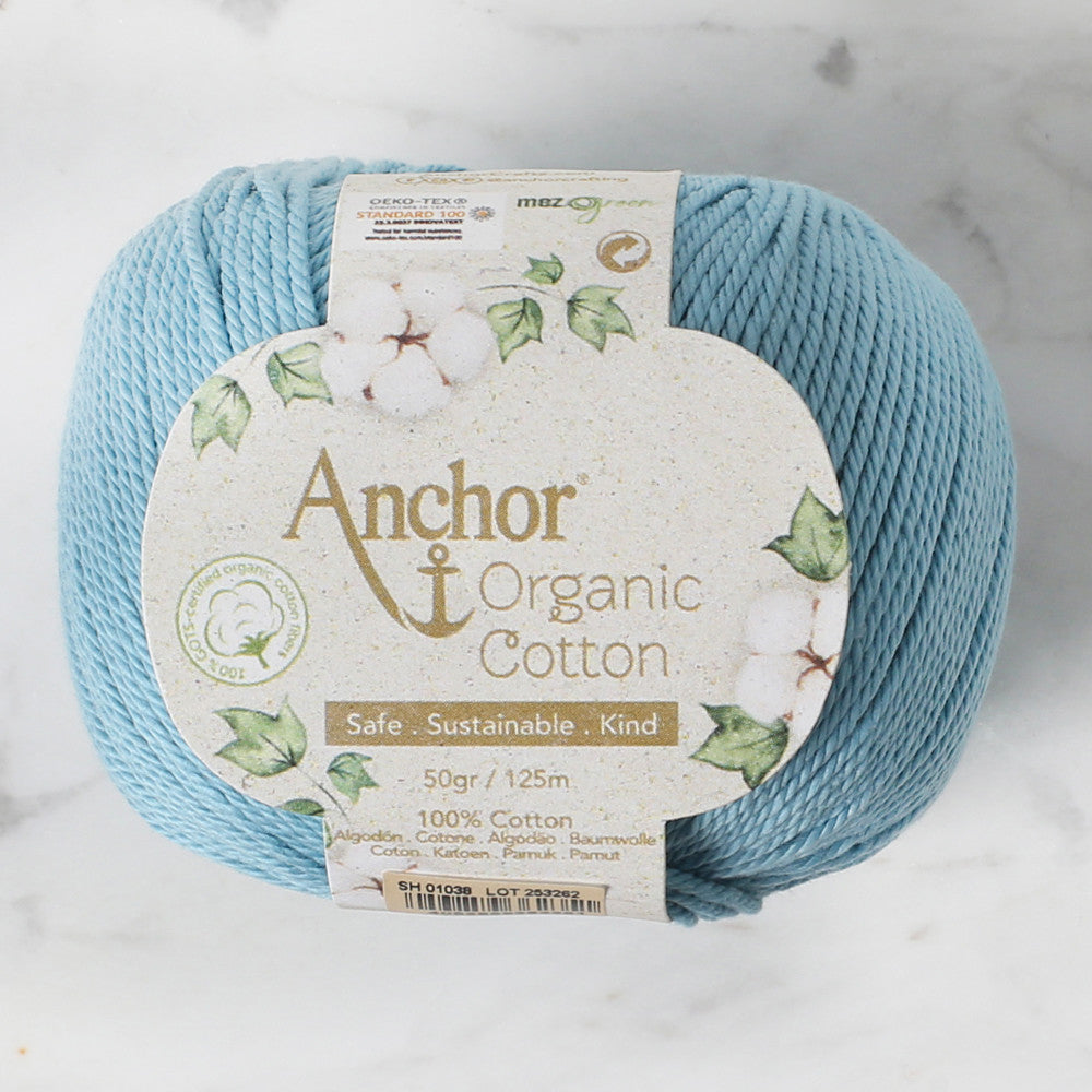 Anchor Organic Cotton Mavi El Örgü İpi - SH 01038